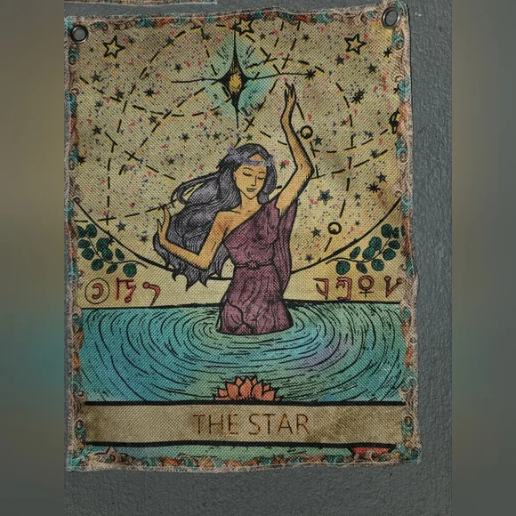 Small Tarot Card Tapestries The Sun, The Moon, and The Stars - Picture 4 of 5